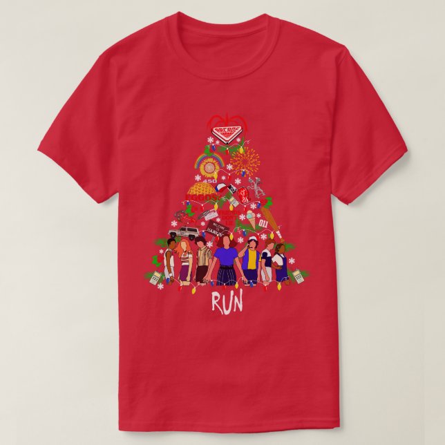 T-shirt Sapin de Noël étranger (Design devant)
