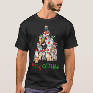 T-shirt Sapin de Noël pour chat