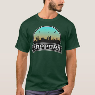 T-shirt Sapporo Japon Skyline Souvenir japonais