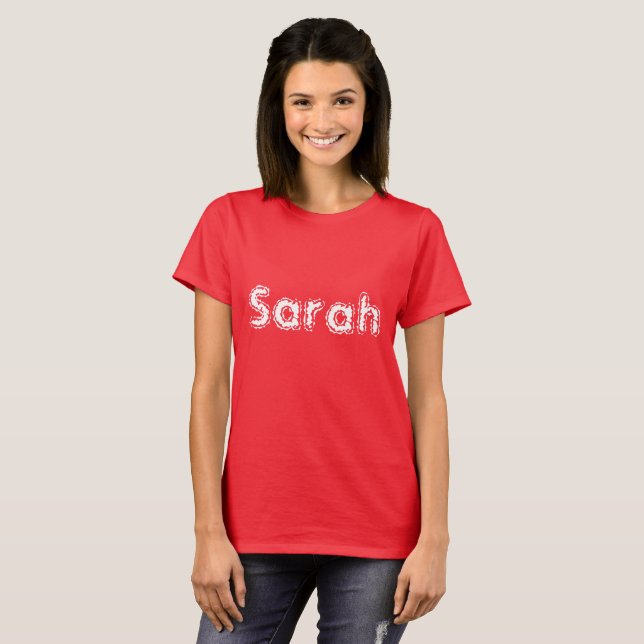 T-shirt Sarah de police d'amusement de noir d'orphelin (Devant entier)