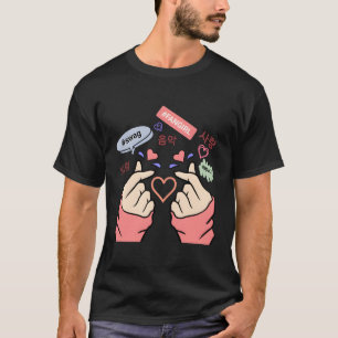 T-shirt Saranghae Kpop Doigt Entendre Le Ventilateur Kpop