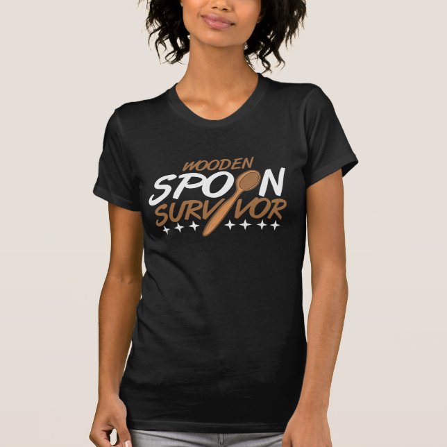 T-shirt sarcasme du survivant de la cuillère en bois (Devant)