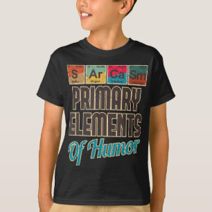 T-shirt Sarcasme Éléments principaux de l'Humour - Chimist