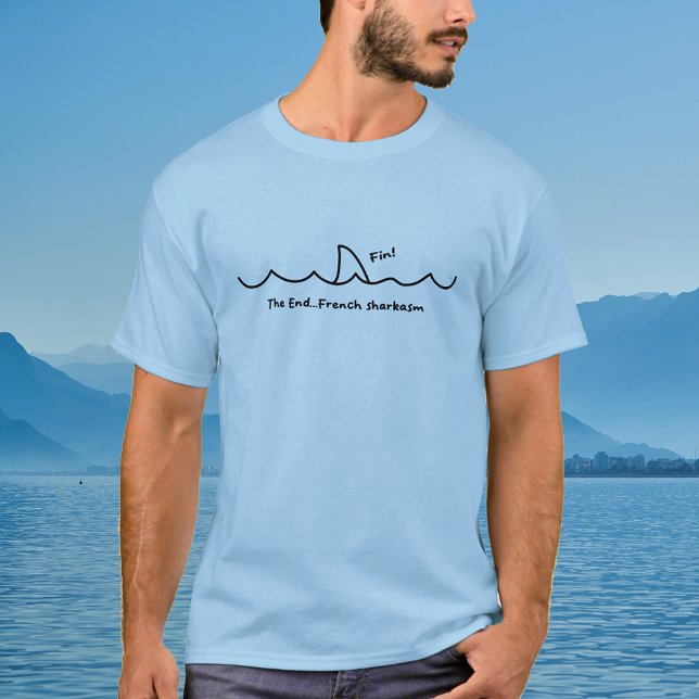 T-shirt Sarcasme français de l'Humour des requins (Créateur téléchargé)