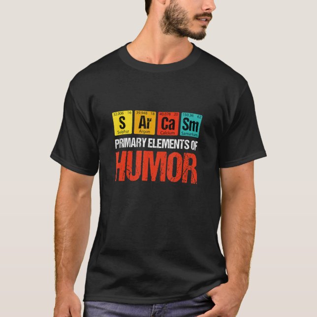 T-shirt Sarcasme Principaux Éléments De L'Humour Sarcasme  (Devant)
