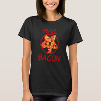 T-shirt Sarcastic Hail Bacon Satanist Pentagram Nerdy Dad 