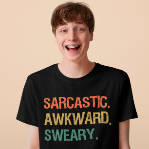 T-shirt Sarcastique Awkward Sweet Funny Vintage Retro Cita