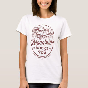 T-shirt Sarcastique dire des livres Montagnes pour Introve