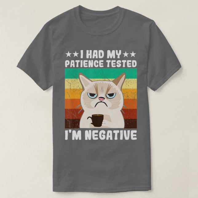 T-shirt sarcastique drôle dire que j'ai eu ma patience tes (Design devant)