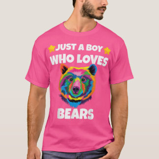 T-shirt Sarcastique Juste Un garçon qui aime les ours Addi