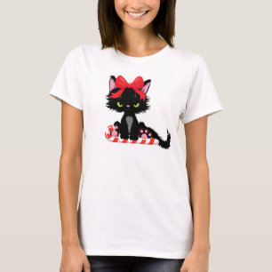 T-shirt Sarcastique Noël Chat noir drôleVacances humoristi