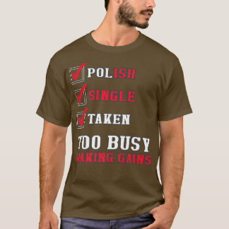 T-shirt Sarcastique polonais Gym amusant Pologne Drapeau