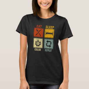 T-shirt Sarcastique Rétro Pour Hommes Femmes Mangez Sleep