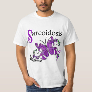 T-shirt Sarcoïdose du papillon 2 en verre souillé