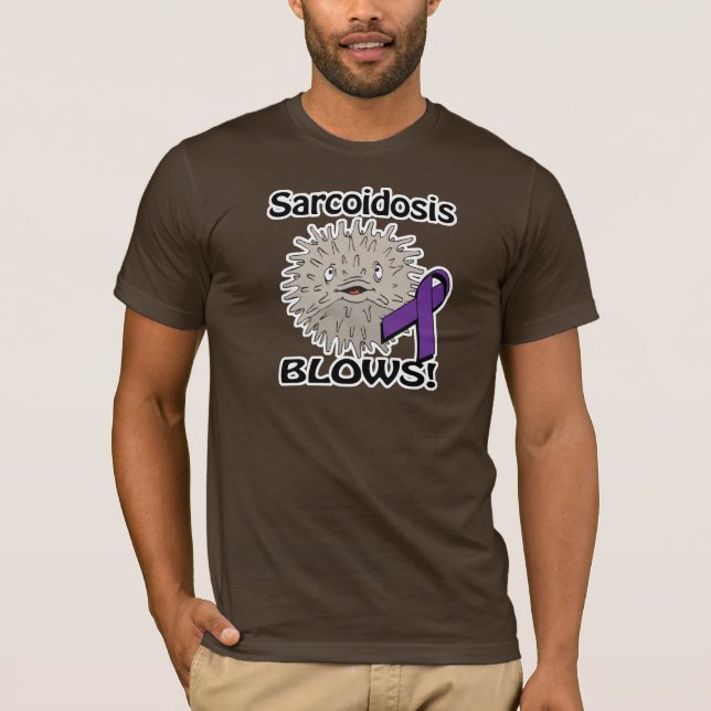 T-shirt Sarcoïdose souffle le design de sensibilisation (Devant)