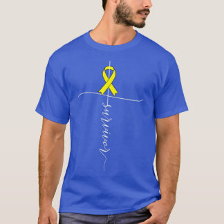T-shirt Sarcome Cancer Sensibilisation Survivante Yellow R