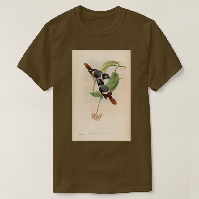 T-shirt Sarcophanops Srit Vintage Birds (Design devant)