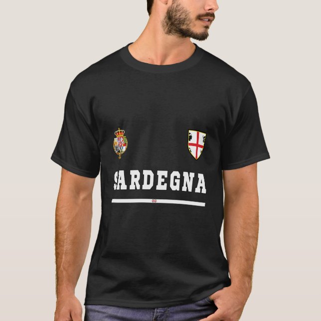 T-shirt Sardegna Sportssoccer Jersey Tee Drapeau Football (Devant)