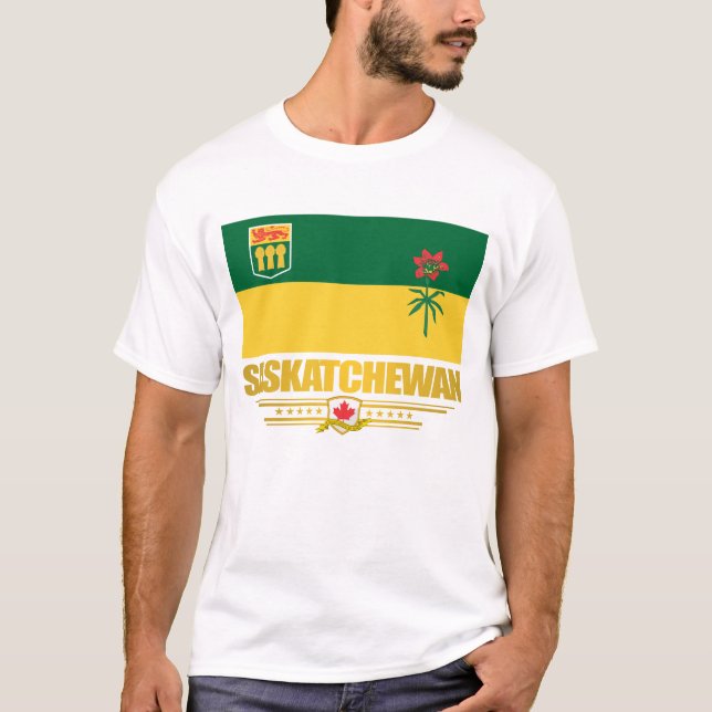 T-shirt Saskatchewan Flag Apparel (Devant)