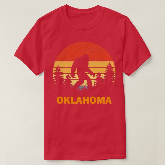 T-shirt Sasquatch Bigfoot Oklahoma (Design devant)