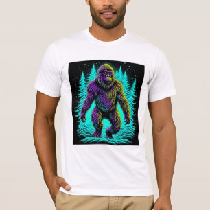 T-shirt Sasquatch Bigfoot sarcelle et noir