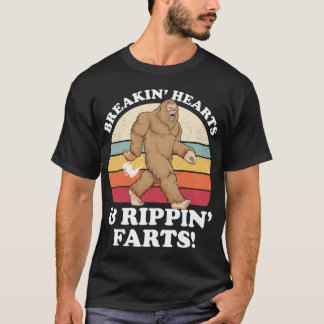 T-shirt Sasquatch Breakin Hearts & Rippin Farts! Bigfoot F