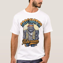T-shirt Sasquatch pêcheur