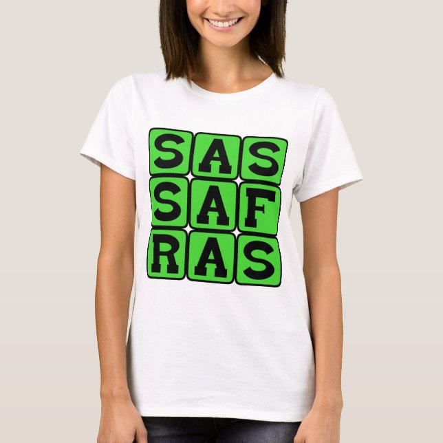 T-shirt Sassafras, arbre à feuilles caduques (Devant)