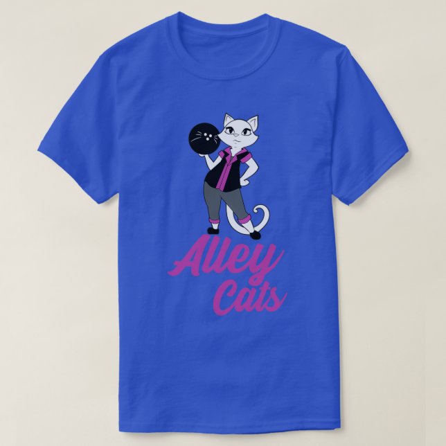 T-shirt Sassy Alley Cat Bowling Team Backside Print Girls (Design devant)