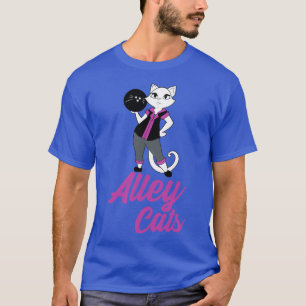T-shirt Sassy Alley Cat Bowling Team Backside Print Girls
