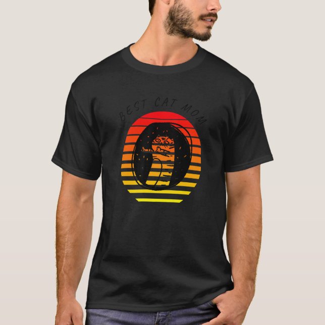 T-shirt Sassy Chat Best Chat Maman Chonk Sunset Animaux so (Devant)