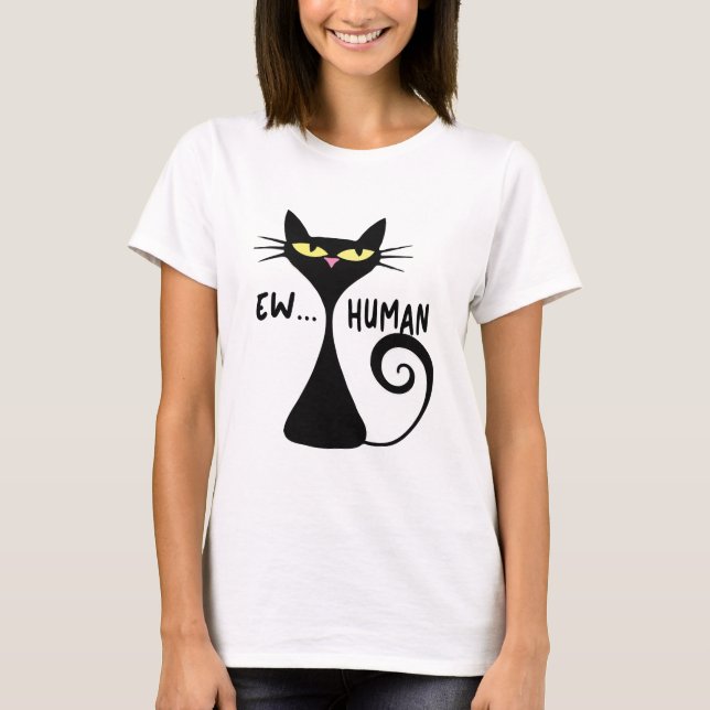 T-shirt Sassy Chat Noir Attitude Sarcastique (Devant)