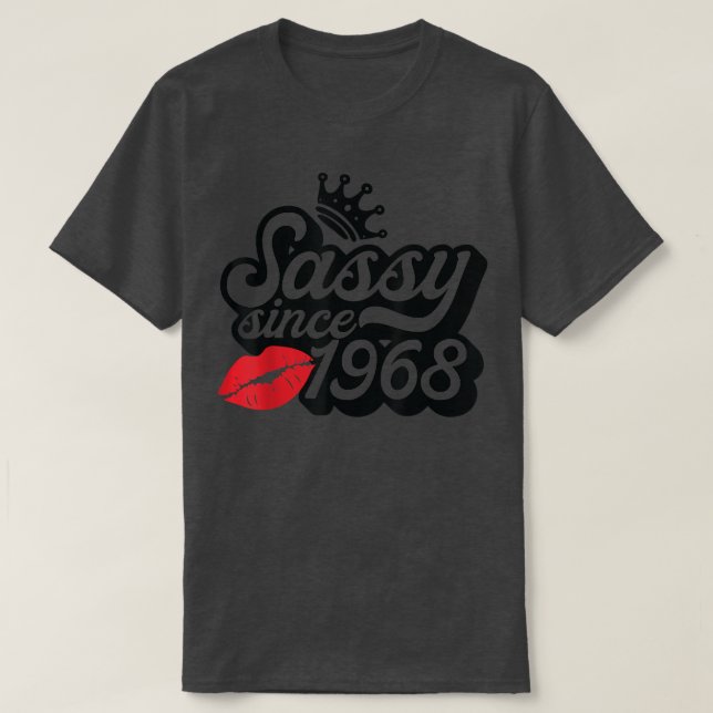 T-shirt Sassy depuis 1968 Fabuleux 54e anniversaire des ca (Design devant)