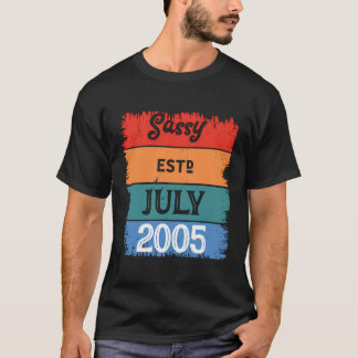 T-shirt Sassy Depuis Juillet 2005 Classy Salty Awesome Mam