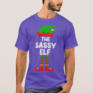 T-shirt Sassy Elf Matching Family Group Christmas Party Pa