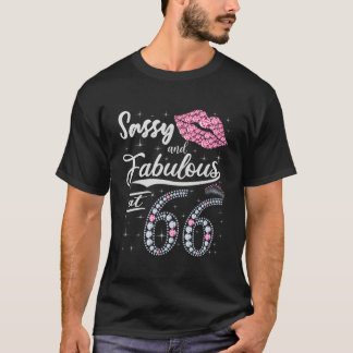 T-shirt Sassy Et Fabuleux À 66 66E K Lèvres De Couronne
