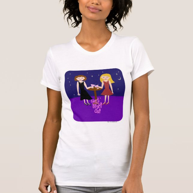 T-shirt Sassy Girls Night Out Fun Dessin Flirty (Devant)