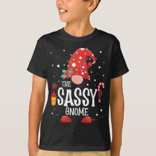 T-shirt Sassy Gnome Matching Family Christmas Gnome Pa