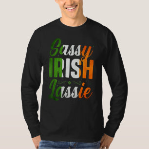 T-shirt Sassy Irish Lassie Bonne St Patrick's Day en mars