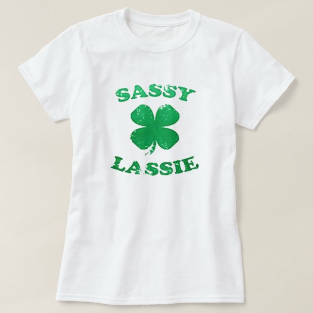 T-shirt Sassy Lassie St. Patrick's Day Tee (Design devant)