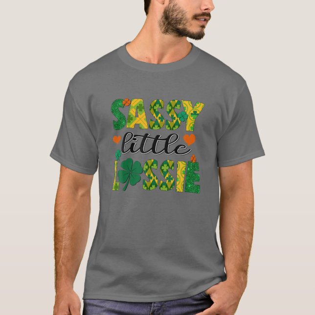 T-shirt Sassy Little Lassie, Jour de la Saint-Patrick (Devant)