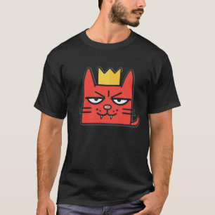 T-shirt   Sassy Red Cat King – Cool Cartoon Cat Face avec 