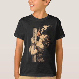 T-shirt Satan Devil Hell sorcière avec Flames Cigarette Oc