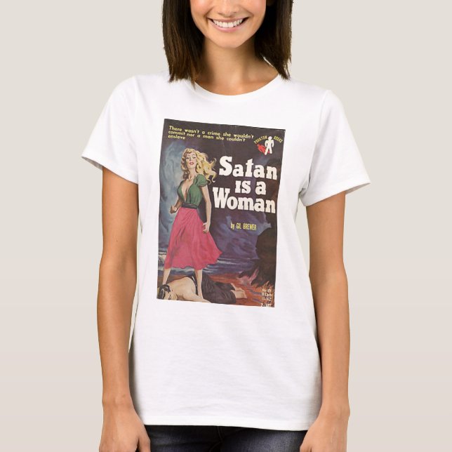 T-shirt satan est une femme ! (Devant)