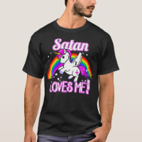 Satan m'aime Unicorn Religion Non Croyant Dieu