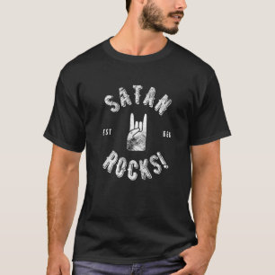 T-shirt Satan Rocks Tee - shirt Satan Rocks Devil Horn Han