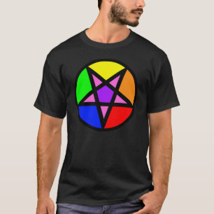 T-shirt sataniste gai de pentagone étoilé