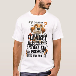 T-shirt Satire politique sur un tee-shirt blanc