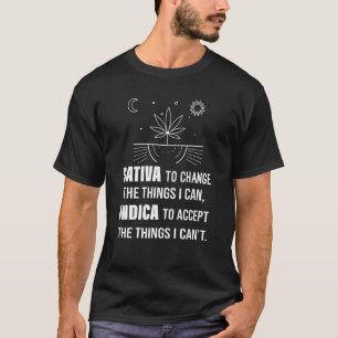 T-shirt Sativa Pour Changer Indicateur Accepter Les Choses