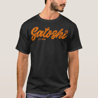 T-shirt Satoshi Est 2009 Bitcoin Créateur Blockchain Curre